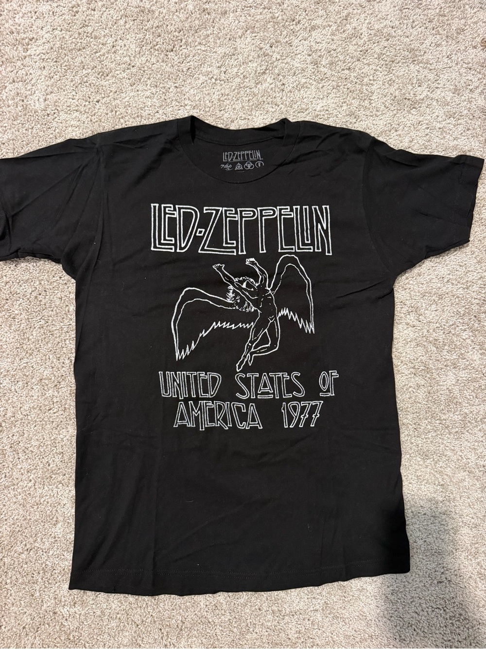 Black Led Zepplin Band Tee
